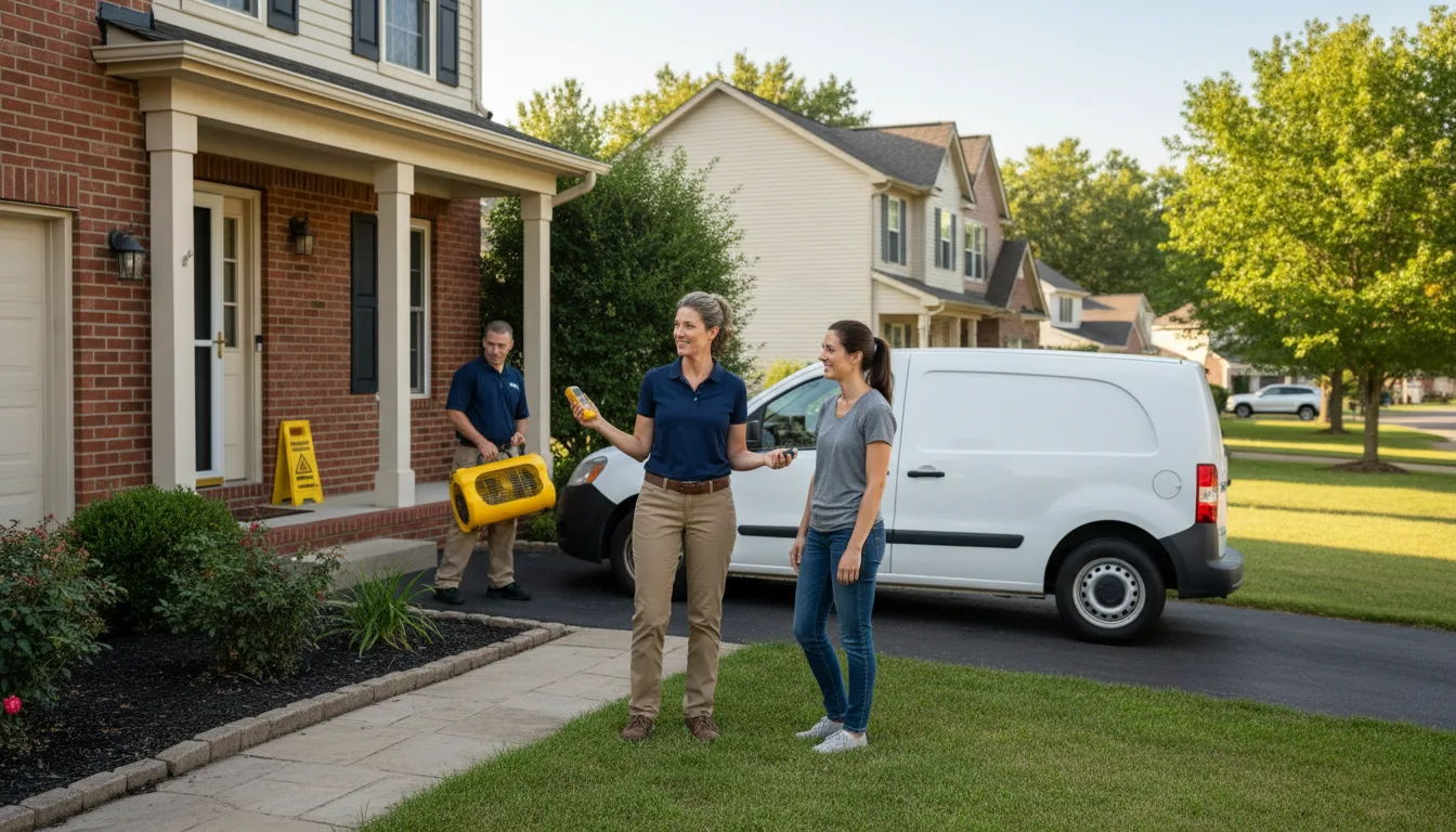 Residential water damage restoration in Vestaburg, PA